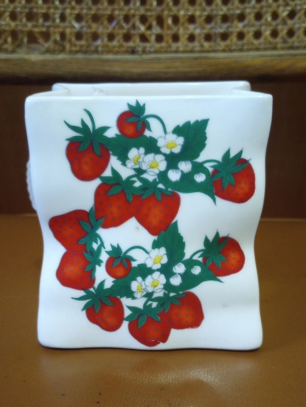 Vintage Ceramic Strawberry & Floral 